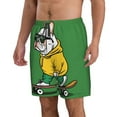thumbnail image 2 of Logiee Cool Skateboarding Bulldog Print Mens Swim Trunks Quick Dry Board Shorts,Breathable Hawaii Beach Shorts Swimwear Bathing Suits-Medium, 2 of 6