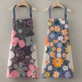 thumbnail image 1 of Juego de 2 delantales ajustables con bolsillo, bonito delantal de cocina impermeable, cómodo delantal para llevar para hombres, mujeres, chef, barbacoa, cafetería, restaurante, camarera JAMW Sencillez, 1 of 3