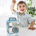 thumbnail image 1 of Cash Box Desktop Coin Bank para niños Puzzle Toys (huella digital de contraseña azul), 1 of 3