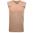 thumbnail image 2 of RAGMAN Chalecos de los Hombres, 4-Pack - Camisa, Algodón, Cuello en V, color sólido Beige L (Large), 2 of 2
