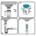thumbnail image 5 of Flexible PLASTIC Basin Sink Waste Pipe Trap 36-80CM Bathroom Kitchen Syphon, 5 of 6