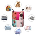 thumbnail image 4 of Balery Colorful Dog Cat Collage Cesta de ropa redonda con asas, impermeable, independiente, para ropa, juguetes, dormitorio y familia-Medium, 4 of 6