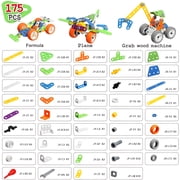 MOONTOY 11 in 1 Building Blocks STEM Toys for 4 5 6 7 8+ Year Old Boys Erector Sets Kits Building Toys for Kids Age 4-8 6-8 5-7 8-10 Creative Learning Game Engineering Stem Projects Activities Gift