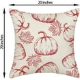 thumbnail image 2 of Fall Pillow Covers 20x20 Burgundy Red Pumpkin Decor Throw Pillows Case for Couch Maple Leaves Autumn Harvest Thanksgiving Farmhouse Indoor Outdoor Decorative Cushion Cases for Sofa Bed Set of 2, 2 of 6
