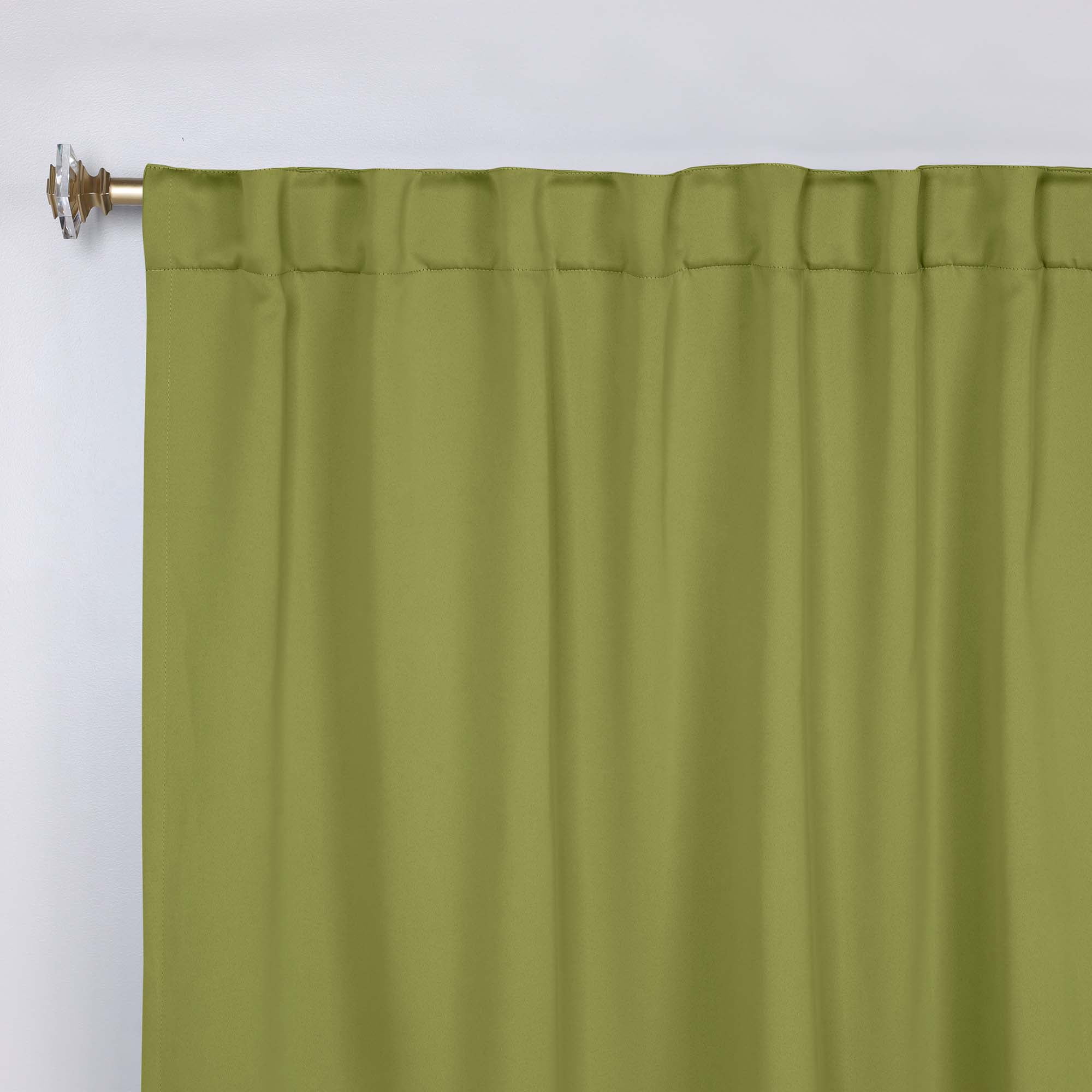 Superior Blackout Solid Light Filtering Back Tab Curtain Panel Set, 42" x 63", Sage