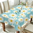 thumbnail image 4 of Coolnut Daisy Flower Tablecloth, Waterproof Washable Polyester Square Table Cover, Durable Tablecloth for Kitchen Dining Table Party Decor, 60"X 60", 4 of 7