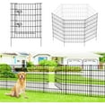thumbnail image 1 of Garden Fence Metal Decorative Fence H x W ( Panels Total Length . ft) Dog Fence No Dig Fence Rustproof Animal Barrier Fencing for Dog Rabbits and Patio Yard, 1 of 8