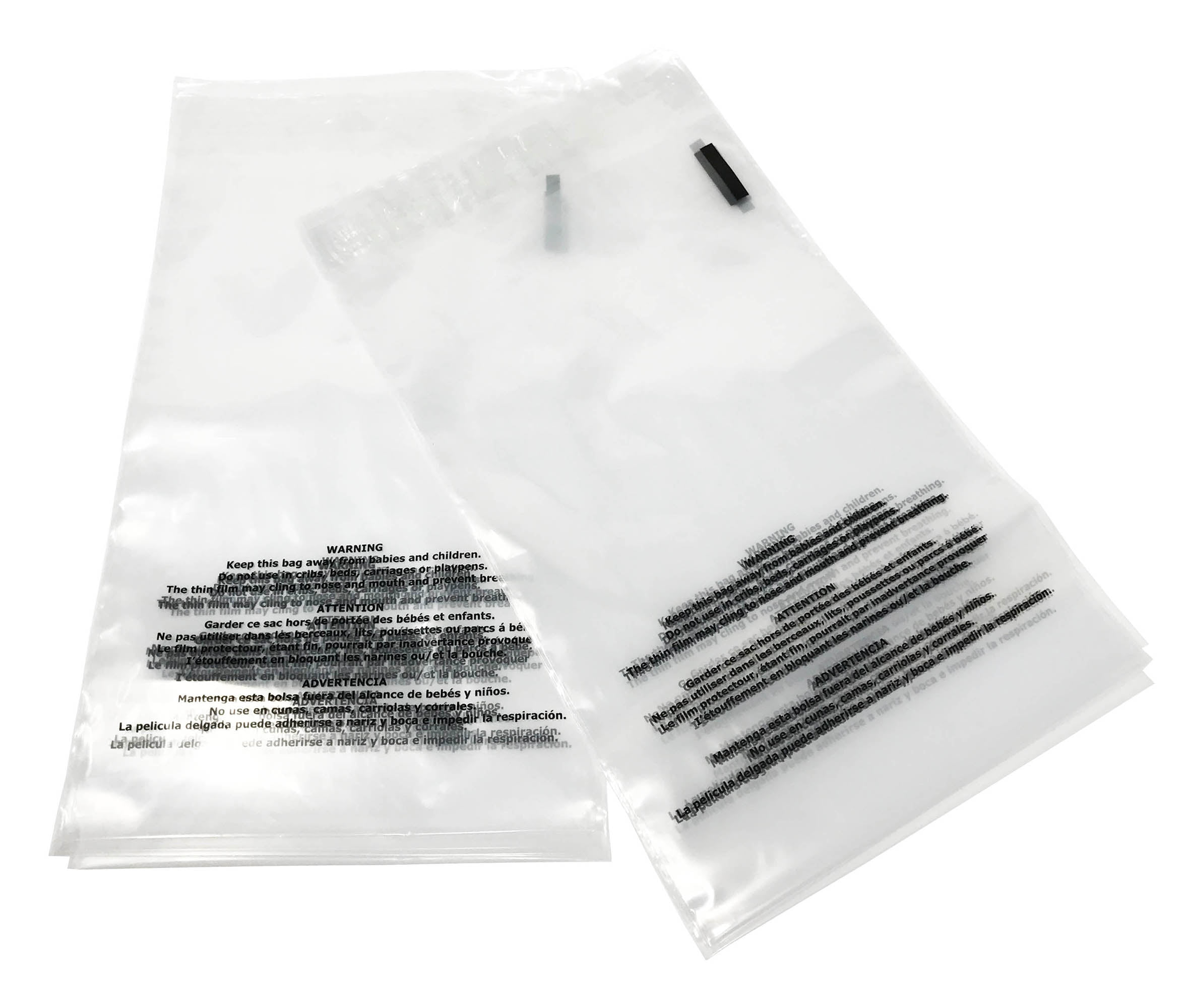 Upak 6x9 Self Seal Poly Bags with Suffocation Warning Easy Peel and Stick Clear 1.5 Mil 100 Count