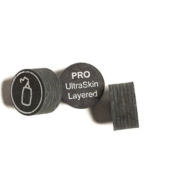 UltraSkin (Black) Layered Cue Tips(Pro) Pool Cue Tip Billiards 14mm