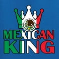 thumbnail image 5 of Wild Bobby Mexican King Latin Pride Women Standard V-Neck Tee, Royal, Small, 5 of 5