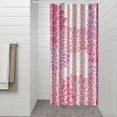thumbnail image 3 of Small Stall Narrow Shower Curtain 36"W x 72"L – Tropical Bohemian Leaves, Mid-Century Abstract Boho Botanical Bathroom Decor, Vintage Floral Palm Leaf Pattern, Rustic Tribal Folk Style, 3 of 5
