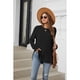 thumbnail image 2 of Blusa Tipo Túnica Informal con Cuello Redondo y Ligera para Mujer, Color Negro, Talla L, 2 of 8