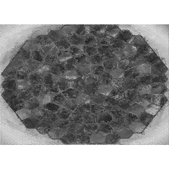 Ahgly Company Indoor Rectangle Patterned Dark Gray Black Area Rugs, 8' x 12'