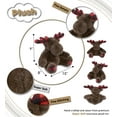 thumbnail image 3 of DolliBu Plaid Brown Moose Stuffed Animal - Soft Huggable Plaid Brown Moose Stuffed Toy, Adorable Playtime Wildlife Plush Toy, Cute Cuddle Gifts, Super Soft Plush Doll Animal Toy for Kids - 10 Inches, 3 of 7