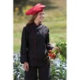 thumbnail image 1 of Uncommon Threads 0432-4810 Manteau de Chef Murano en Noir avec Passepoil Rouge - 6XLarge, 1 of 1
