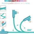 iPhone Charger Cord Right Angle Lightning Cable 6FT 5 Pack 90 Degree