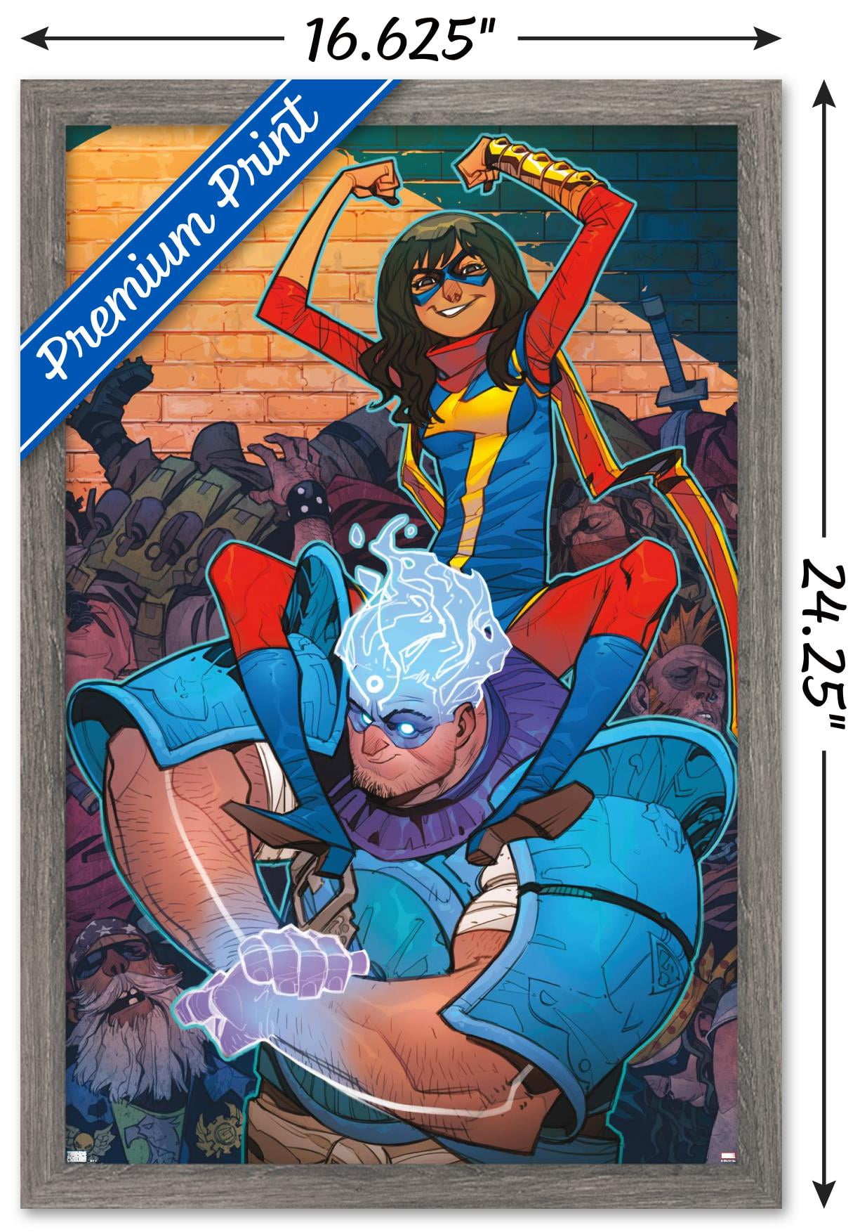 Marvel Comics - Ms. Marvel - Magnificent Ms. Marvel #13 Wall Poster, 14.725" x 22.375", Framed