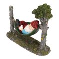 thumbnail image 4 of Estatua de gnomo de hamaca, resina pintada a mano, estatua de gnomo de jardín divertida y bonita, decoración al aire libre, 4 of 5