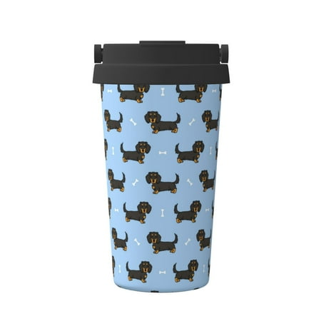

Cauagu Dachshund Dog for Stainless Steel Vacuum Insulated Tumbler - Coffee Travel Mug Spill Proof with Lid - Thermos Cup for Keep Hot/Ice Coffee Tea and Beer