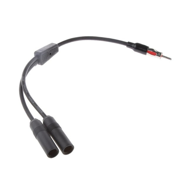 Almencla Car Radio Stereo 1 Male to 2 Female Aerial Antenna Replacement Connector Plug