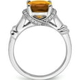 thumbnail image 2 of 14K White Gold Citrine And Diamond Ringsize 7 (Width 1.5 To 4.4) - Jbsp, 2 of 5