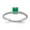 White, variant on Fine Jewelry 14K Yellow Gold Square Bezel Emerald Ring for Women Size- 7