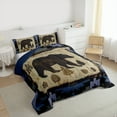 thumbnail image 3 of Manfei Wildlife Bear 3-Piece Full Size Comforter Sets for Boys Girls,Tribal Aztec Bedding Comforter Set,Jungle Animal Lightweight Bedding Sets,Lightweight Room Decor,Reversible, 3 of 8
