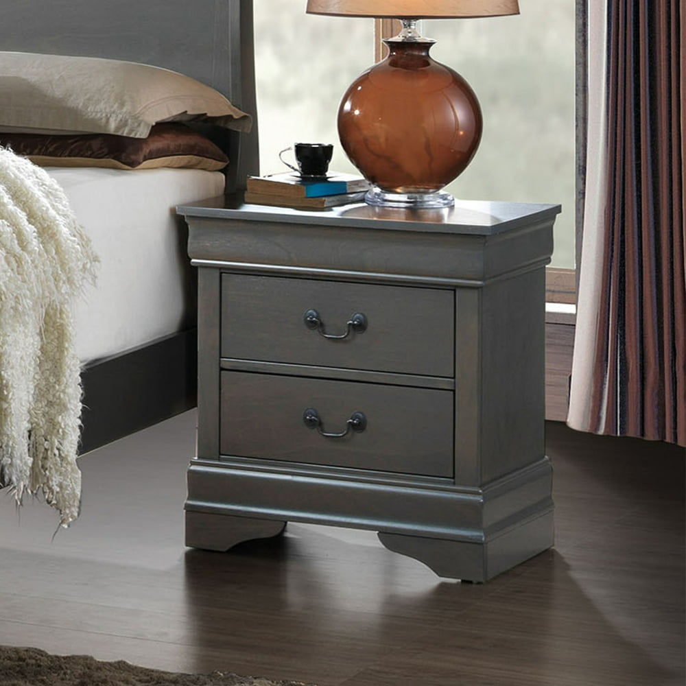 Furniture of America Claudet Contemporary Nightstand with 2-Drawer