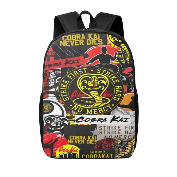 Cobra Kai Backpack Cute Pattern College Laptop Schoolbag 17 Inch Large Daily Travel Hiking Sports Casual Daypack