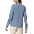 thumbnail image 3 of INSPIRE CHIC Women's Pleated Mock Neck Pearl Decor Elegant Work Blouse Top, 3 of 5