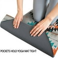 thumbnail image 3 of Colorful Geometric Triangle Diamond Pattern Hot Yoga Mat Towel Non Slip for Hot Yoga - Quick-Drying Yoga Mat Cover with 4 Corner Pockets with Travel Bag - Hot Yoga Towel Non Slip 70"x26", 3 of 6