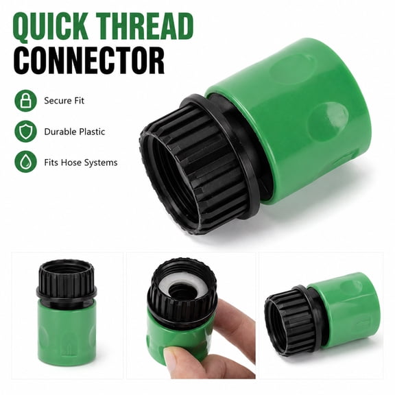 1-Inch Garden Hose Fittings, Plastic Female NPT Quick Connect Adapters, Anti-Leak Water Hose Connectors, 4 Pack Outdoor Lawn Irrigation Accessories