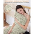 thumbnail image 5 of Sage Green Flowers Satin Pillowcase for Hair and Skin with Zipper, Soft Breathable Cooling Silk Pillow Cases, Rustic Pastoral Botanical Floral Leaf Throw Pillow Covers King Size 20"x40", 5 of 6