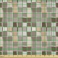 thumbnail image 2 of Ambesonne Beige Tan Fabric by the Yard Microfiber, Geometric Checkered Patch, 10 Yards, Warm Taupe and Champagne, 2 of 2