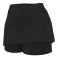thumbnail image 5 of HomeGardon Back to School Skirts for Girls Girl Skort Fashion Solid Color Loose High Waist A-line Fake Two Piece Sports Pants Skirt Half Body Skirt, 5 of 6