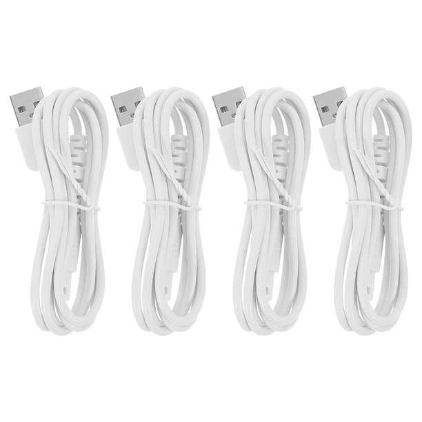 Cable de carga USB de repuesto para irrigador bucal, 4 unidades, compatible con varios modelos, portátil, para uso diario.