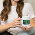 thumbnail image 2 of 15 fl oz Ceramic Mug, Oil Painting of a Turquoise Pond with Lily Pads, Photography, Dishwasher & Microwave Safe, 2 of 5