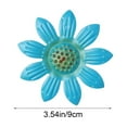 thumbnail image 3 of Metal Flowers Wall Art Decor,Metal Daisy Flower Decoration Hanging Sculpture,Wall Art Gift for Christmas Outside Outdoor Backyard Garden Lawn Balcony （Sky Blue）, 3 of 6