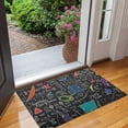 thumbnail image 2 of Math Equations Symbols Black Pattern Door Rugs,Washable Non Slip Door Mats Indoor,Decorative Door Mats,Entry Mat Indoor for Entrance,Bedroom,Kitchen,Bathroom,17"x30", 2 of 6