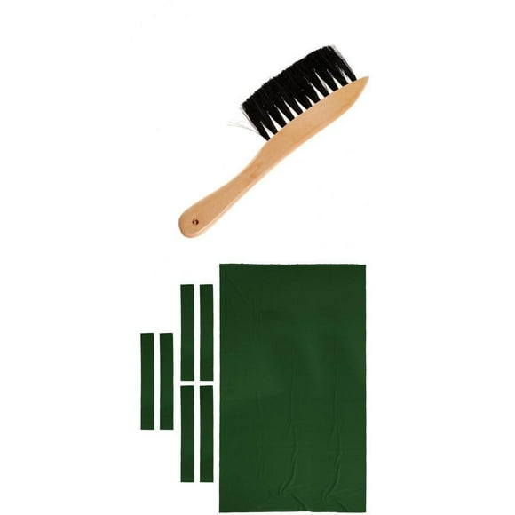 koolsoo 1 Ensemble Table de Piscine de Luxe 9 Pieds avec 6 Bandes + Nettoyeur de Brosse de Rail, Chiffon de Billard Snooker pour Table de 9 Pieds - Épaisseur 0,6 mm - 3 Couleurs Green1 0,6 mm