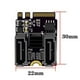 thumbnail image 4 of Tarjeta De Expansion Tarjeta adaptadora M2 a SATA3.0 JMB582 Chip KEY A + E WIFI M.2 a tarjeta convertidora SATA Ehuebsd  Para estrenar, 4 of 9