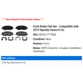thumbnail image 2 of Front Brake Pad Set - Compatible with 2019 Hyundai Santa Fe XL, 2 of 2