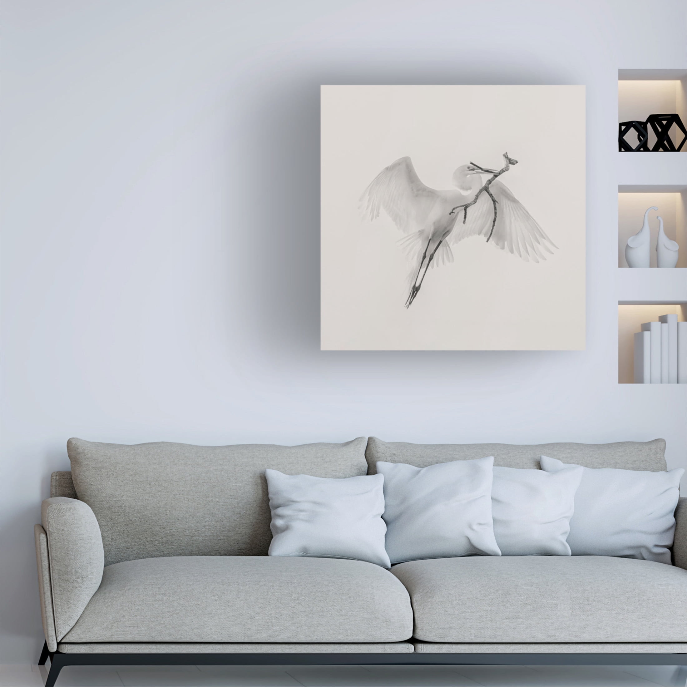 Canvas Wall Art - Qing Zhao 'A Good One' Wall Art for Living Room, Bedroom, or Office Décor by Trademark Fine Art - 14 x 14 Inches