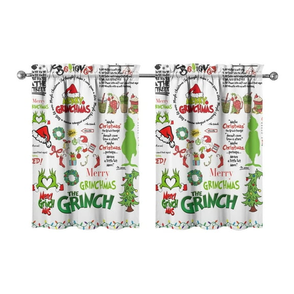 2 Piece Set Kitchen Curtains Small Short Cafe Window Curtains Rod Pocket Bathroom Tier Window Treatment Drapes 27.5x36inch