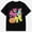 Black-250, variant on Women's Neon Ghosts Bows and Pumpkin Halloween Shirt, Cute Spooky Graphic Short Sleeve T-Shirt