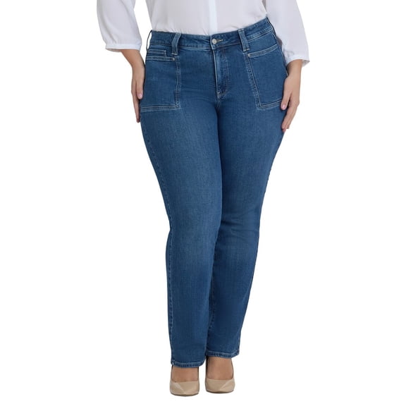 NYDJ womens Plus Marilyn Lake Notre-Dame Straight Leg Jean, 20W
