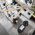 thumbnail image 3 of Wellspeed 84 in. Solid Wood Ceiling Fan, Industrial, Indoor Room/Outdoor, Large Brushed Nickel, with 8 Blades, 3 of 11