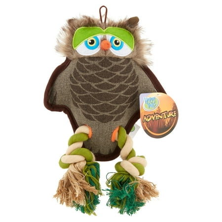 Happy Tails Plush Adventure Owl Dog Toy