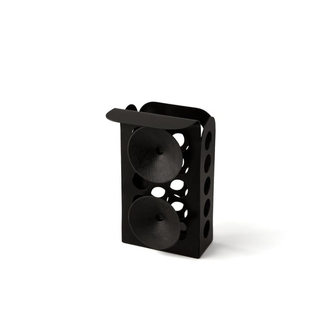 Canastilla para cubiertos HAPPY SINKS negra con ventosas
