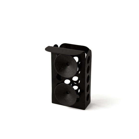 Canastilla para cubiertos HAPPY SINKS negra con ventosas